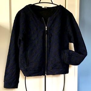 Anthropologie Lace Bomber Jacket